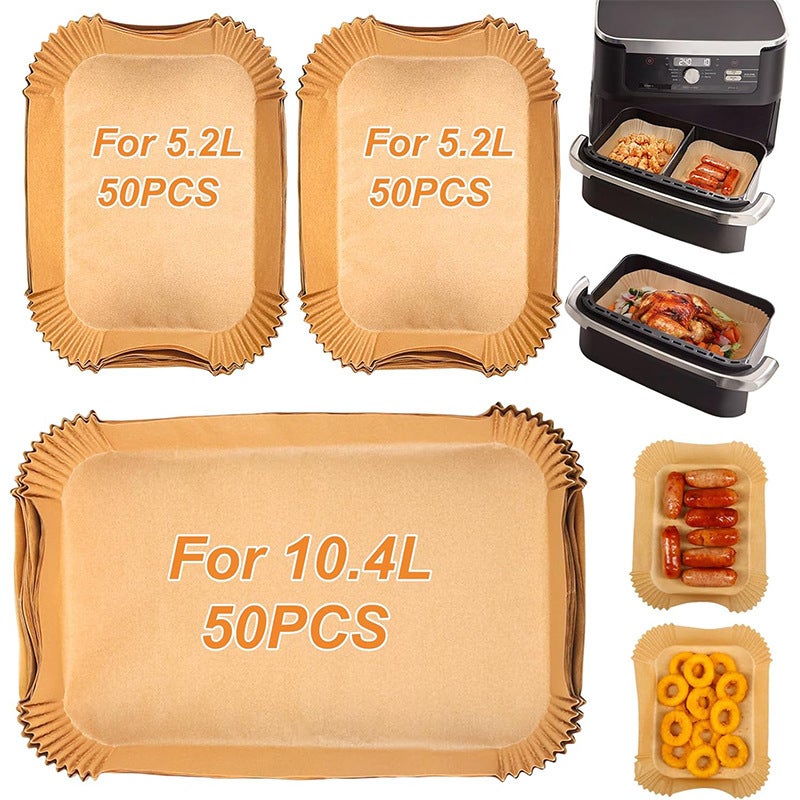 Disposable Air Fryer Special Paper Rectangular Ninja Oven Household Baking Silicone Oil Paper Thickened - Image 4